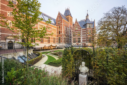 Exterior of the Rijksmuseum art museum in Amsterdam, Netherlands