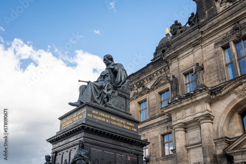 Frederick Augustus I of Saxony Statue in front of Saxon House of Estates (Sachsisches Standehaus) - Dresden, Germany