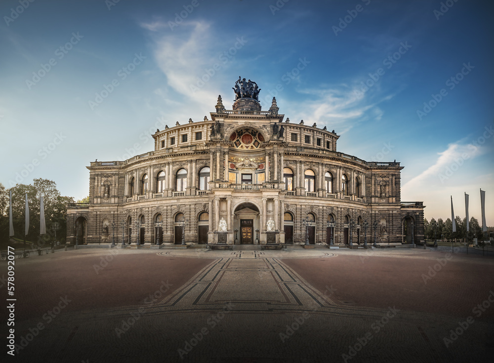 Semperoper Opera House at Theaterplatz - Dresden, Soxony, Germany