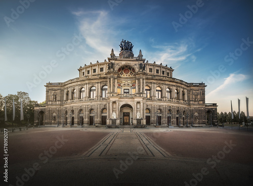 Semperoper Opera House at Theaterplatz - Dresden, Soxony, Germany