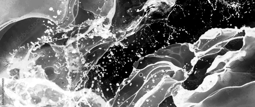 Abstract black ink vector art background for cover design, card, flyer ...