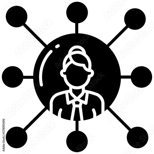 Network Woman icon