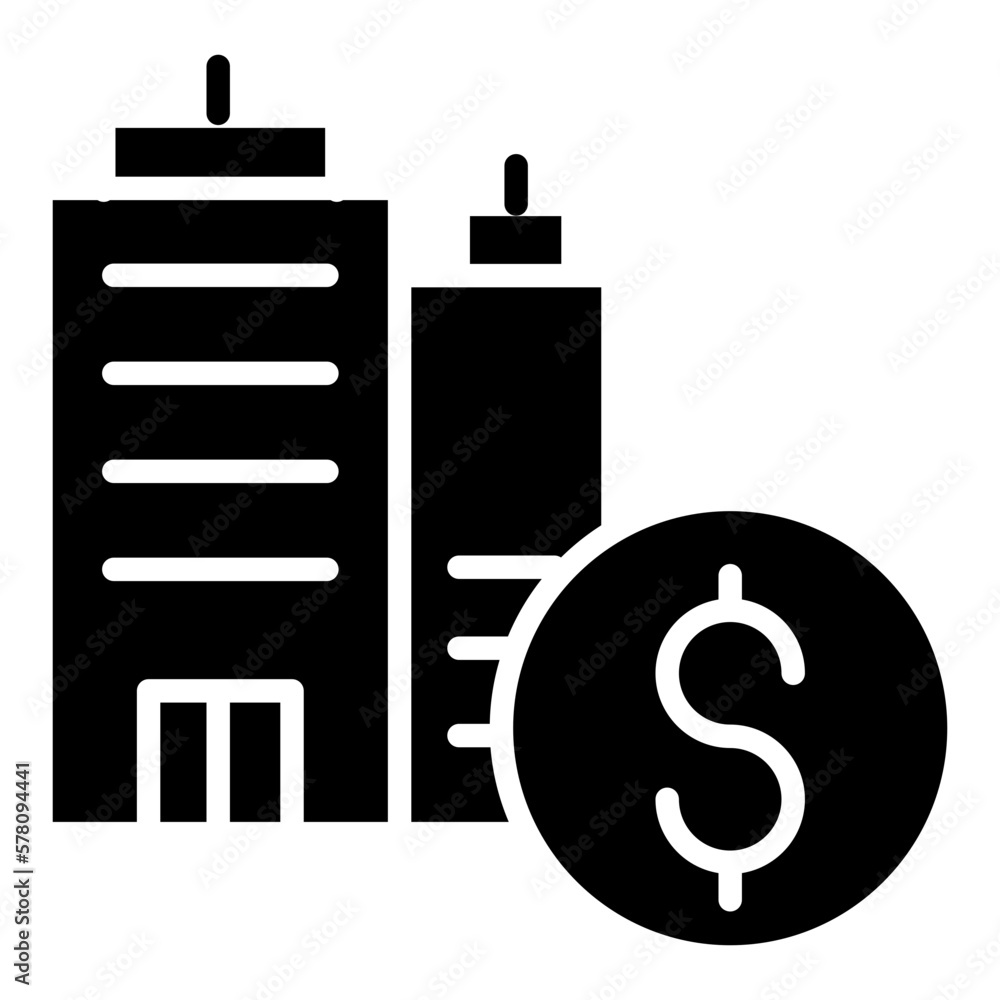 Obraz premium Office building icon