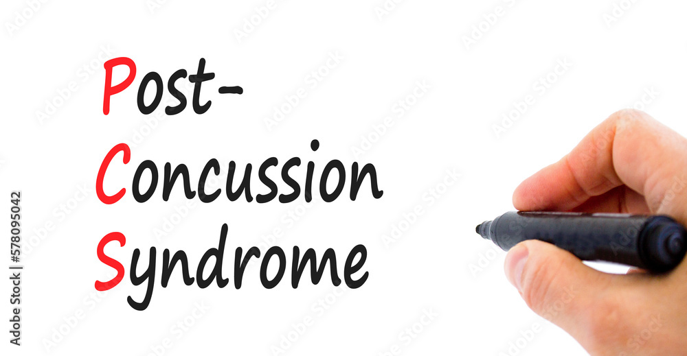 PCS post-concussion syndrome symbol. Concept words PCS post-concussion syndrome on white paper on a beautiful white background. Medical and PCS post-concussion syndrome concept. Copy space. PCS post-concussion syndrome symbol. Concept words PCS post-concussion syndrome on white paper on a beautiful white background. Medical and PCS post-concussion syndrome concept. Copy space.