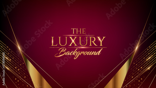 Modern Abstract Dark Red Golden Gold background with diagonal glowing light effect. illustration with trophy. Blue Lights on Graphics. Luxury Graphics. Award Background. Abstract Background. 