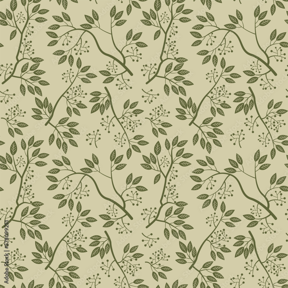 seamless pattern with twigs