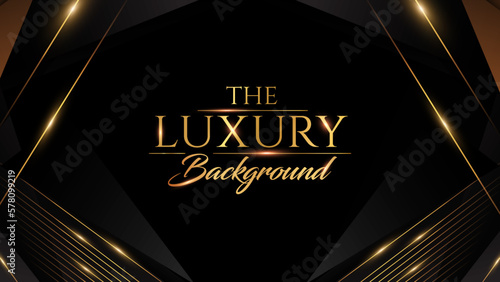 Black and Gold Side Lines Design Template. Modern Abstract Design. Luxury Background. Amazing Certificate. Tradition Design Trend Pattern. Cool Dark Wallpaper. Minimal Geometric Design Template .