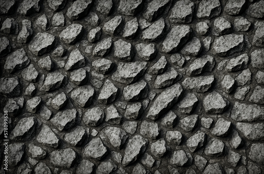 Naklejka premium Cobblestone wall background texture with contrast and non-repeating patterns