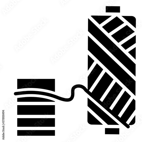 Outlined Spool and role icon