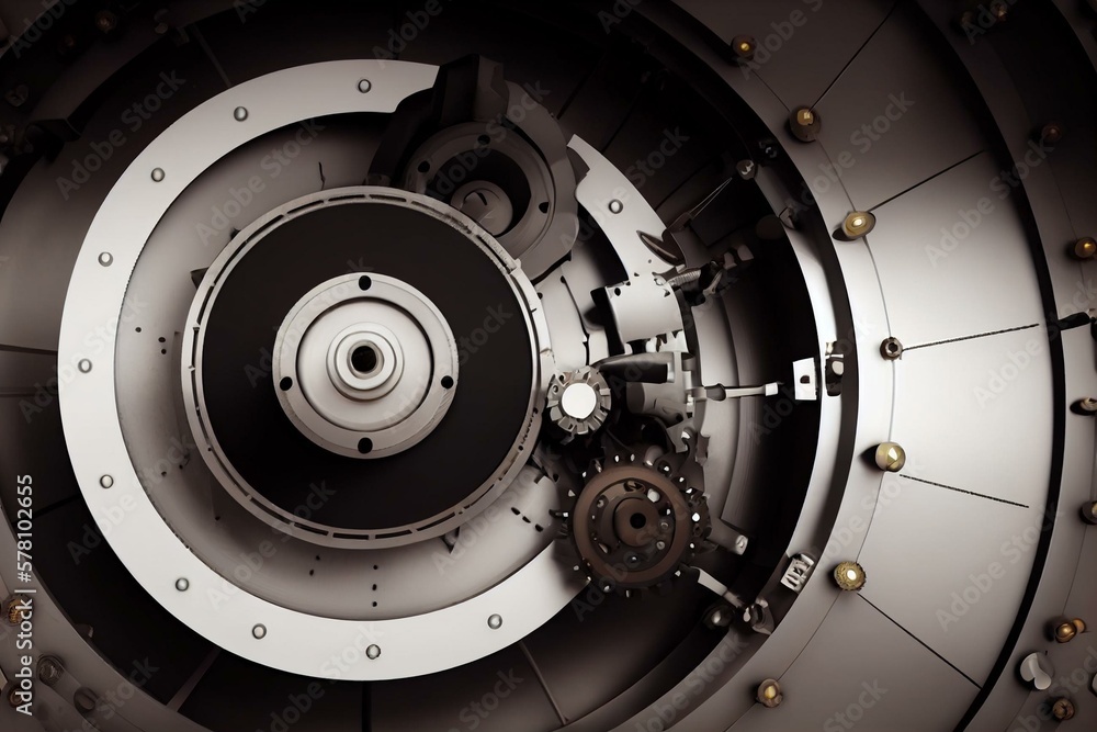 Heavy flywheel connected to the electric motor via a cardan shaft