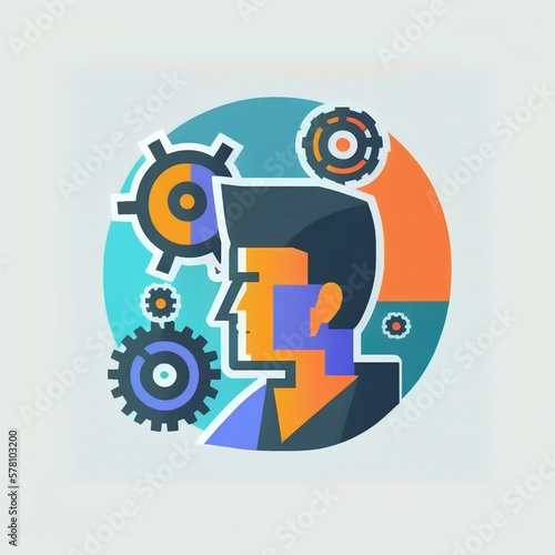 Business Process Software Icon Cartoon