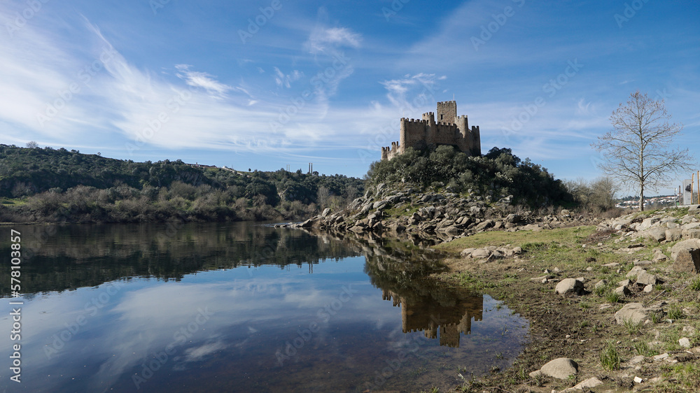 castelo, rocha, arquitectura, ruína, antiga, fortaleza, torre, castelo almourol, portugal, , medieval, história