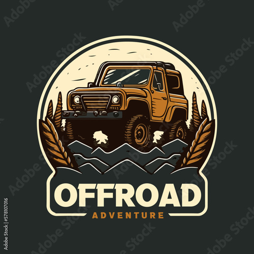 offroad adventure extreme sport logo vector 