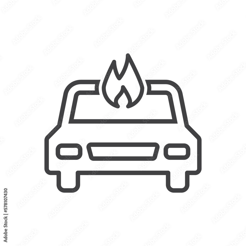 Obraz premium Car Fire Icon