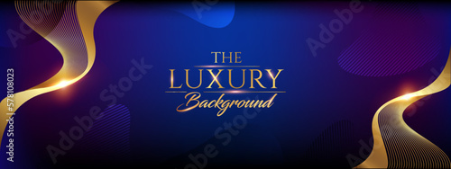 Premium background design with diagonal dark blue line pattern. Vector horizontal template for digital lux business banner, formal invitation, luxury voucher, prestigious gift certificate