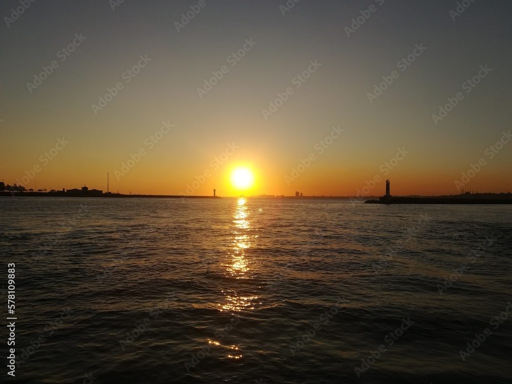 sunset in the sea İstanbul