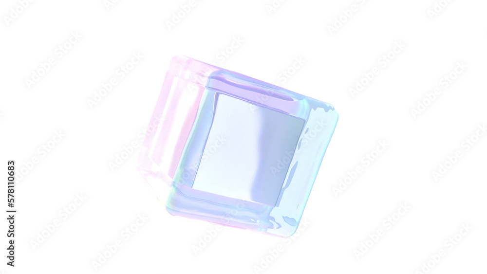 Hologram cube rotate intro transparent back able to loop Hologram cube rotate intro transparent back able to loop