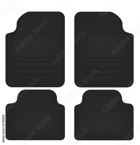 Rubber car mats. vector illustration