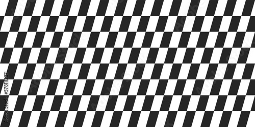 Black and white diagonal checkered tile. Print for interior and design, pillows, notebooks, textiles, wallpaper, packaging.
