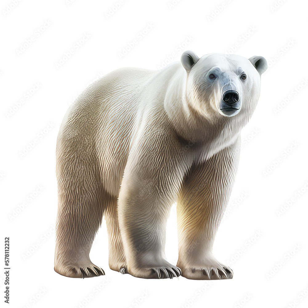 Fototapeta premium polar bear isolated on white background