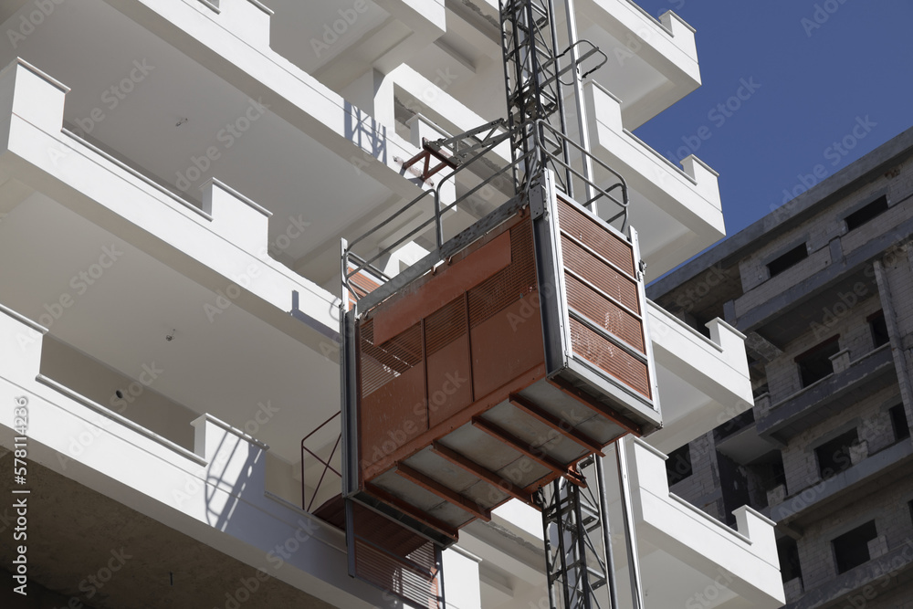 Fototapeta premium Construction site of a future appartments complex