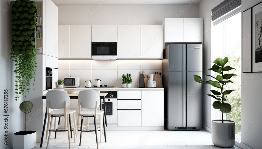 modern kitchen interior . generative AI