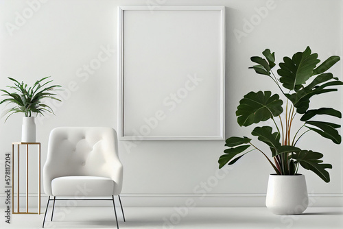 Modern Frame Mockups for Art Prints  Styled Stock Photos  and Photographs  Generative AI