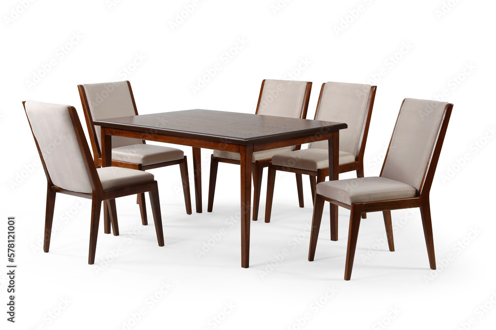 table and chair isolated on a white background . dinning table table and chair isolated on a white background . dinning table