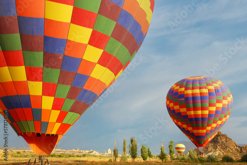 Ballons in Kapadokkien beim Aufsteigen