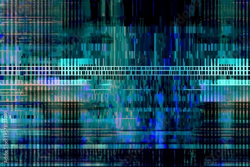 Digital Disruption: Test Screen Glitch Texture. Generative AI