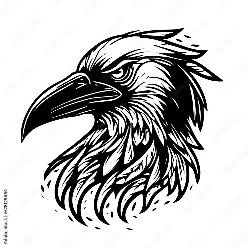 raven head vector raven head vector