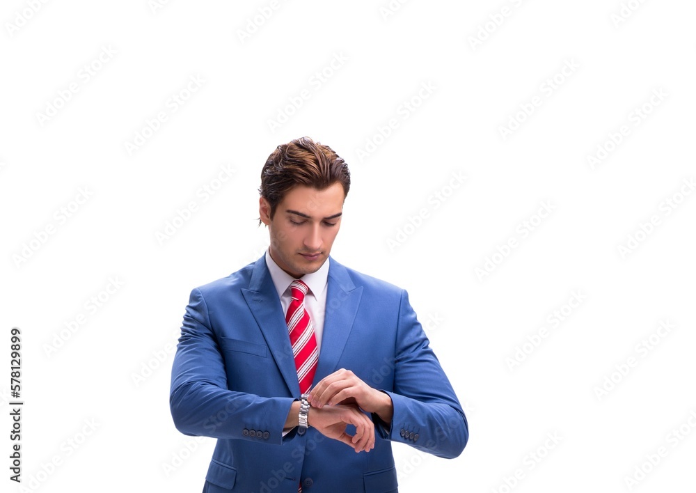 Handsome young businessman isolated on white background Handsome young businessman isolated on white background