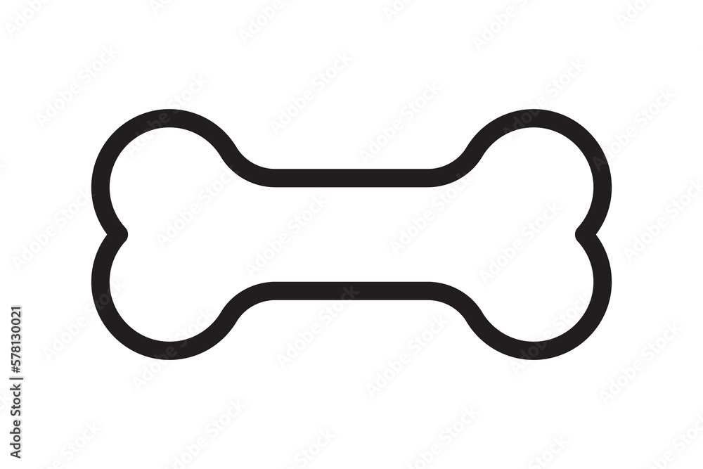 Bone outline icon. Bone for pet dog. Vector Bone outline icon. Bone for pet dog. Vector