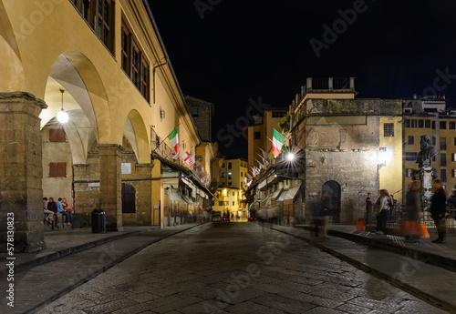 Photos Night view of Ponte Vecchio over Arno River in Florence, Italy