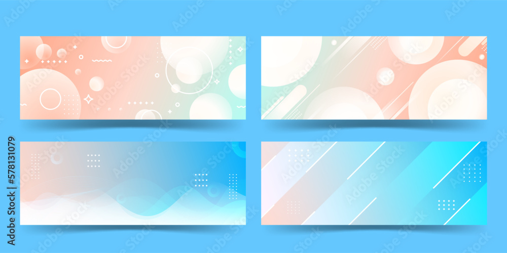 background banners. full color, gradation, collection set, suitable for your business. vectors eps 10	