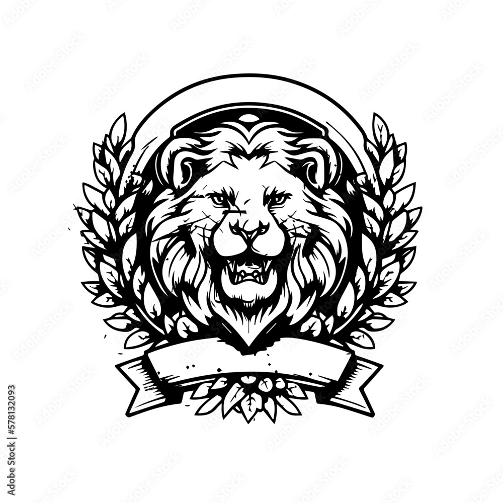 Obraz premium lion vector svg