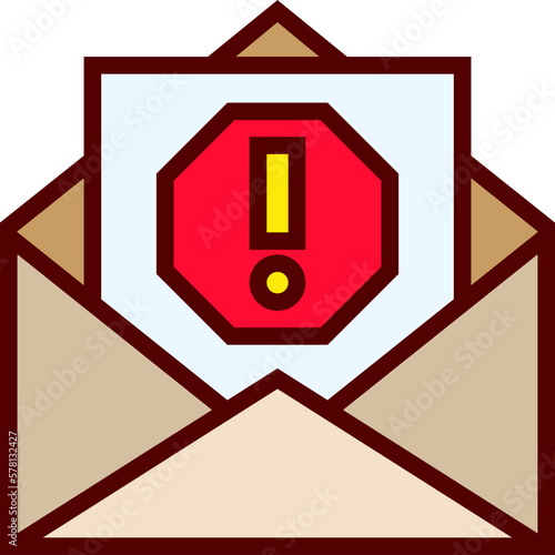 Open Spam Email Color Icon