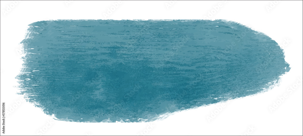 Grunge blue color, ink paint brush stroke. Artistic design element, grungy background vector illustration