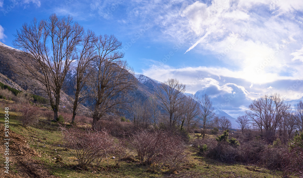 Panoramic vien of Sirente Velino Natural Regional Park in Abruzzo, Italy Panoramic vien of Sirente Velino Natural Regional Park in Abruzzo, Italy