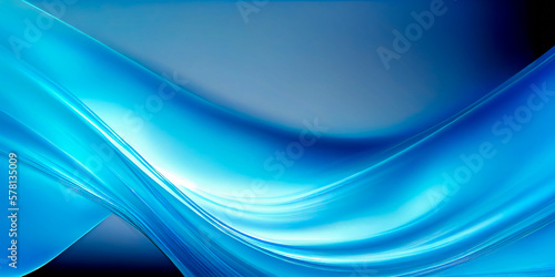 Dynamic Abstract Generative AI Light Blue Background