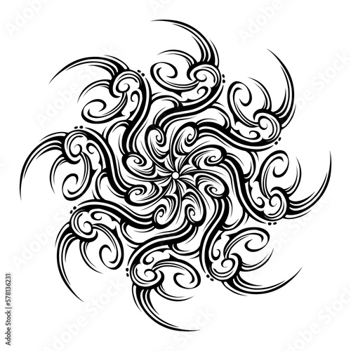 Mandala tribal sun vector