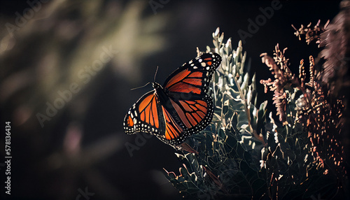 One Monarch Butterfly