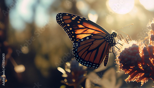 One Monarch Butterfly