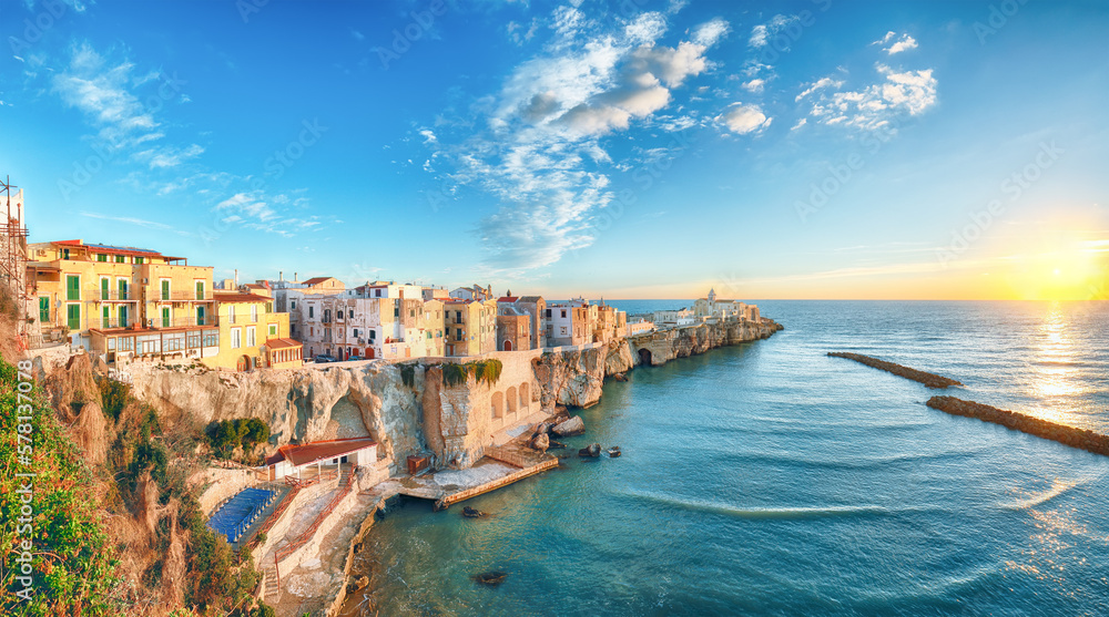 Vieste - beautiful coastal town on the rocks in Puglia