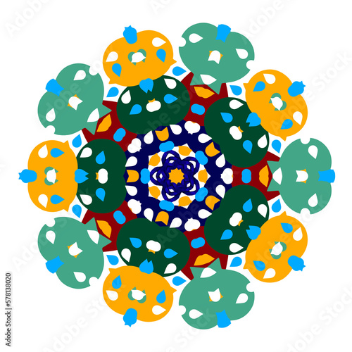 Luxury ornamental mandala for Henna, Mehndi, tattoo, decoration, Decorative ornament in ethnic oriental style, Template for textiles, curtains, clothes, shirts, scarves, pillows, and wallpaper.
