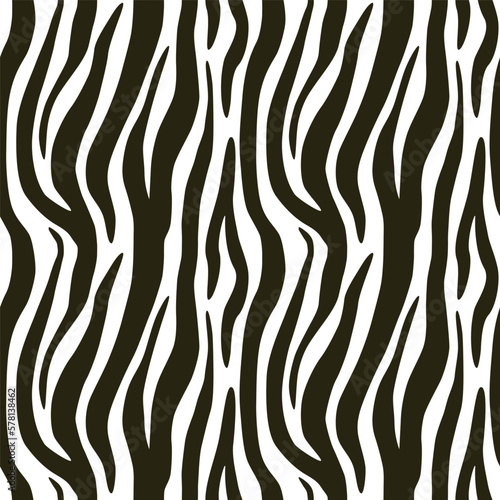 Zebra seamless pattern. Vector repeating background. EPS10. 