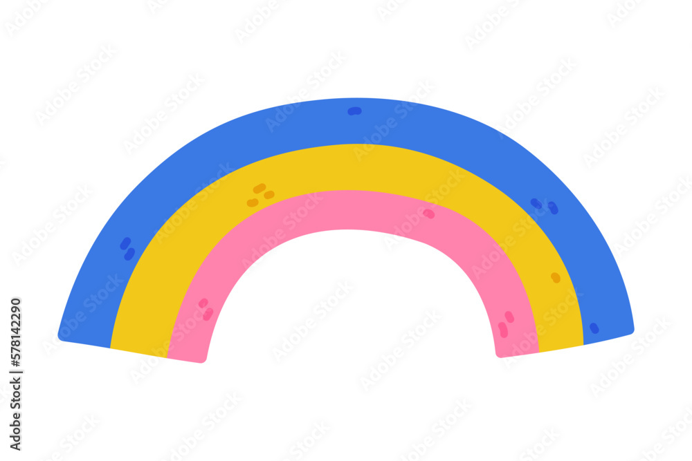 Fototapeta premium Rainbow as Creative Element Isolated on White Background Vector Illustration