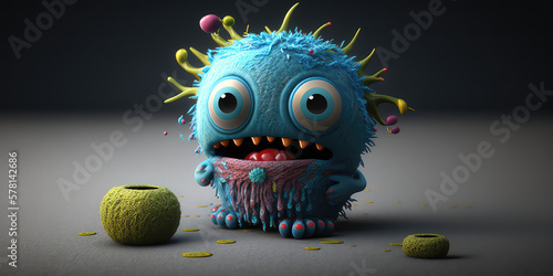 Cute Colorful 3d Monster