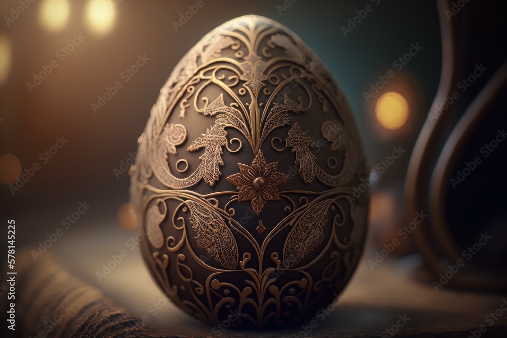 Easter eggs, selective focus. Spring holiday concept. AI generated Easter eggs, selective focus. Spring holiday concept. AI generated