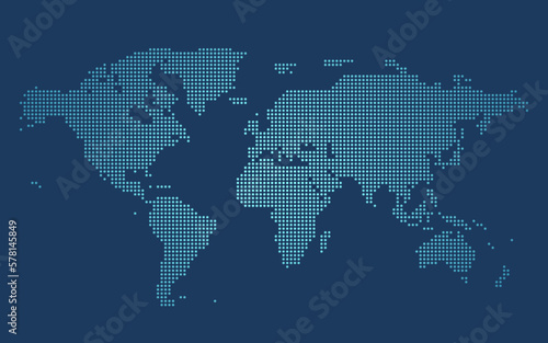 Dotted Gradient World Map Global Geography Vector